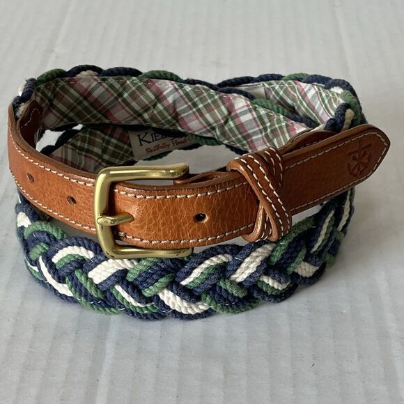 Kiel James Patrick Handcrafted Nautical Rope Braided Woven Belt Leather 32 Multi - Picture 1 of 16